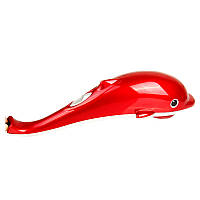 Антицеллюлитный электро-массажер для похудения тела Дельфин Красный №1, ручной инфракрасный вибромассажер (TO)