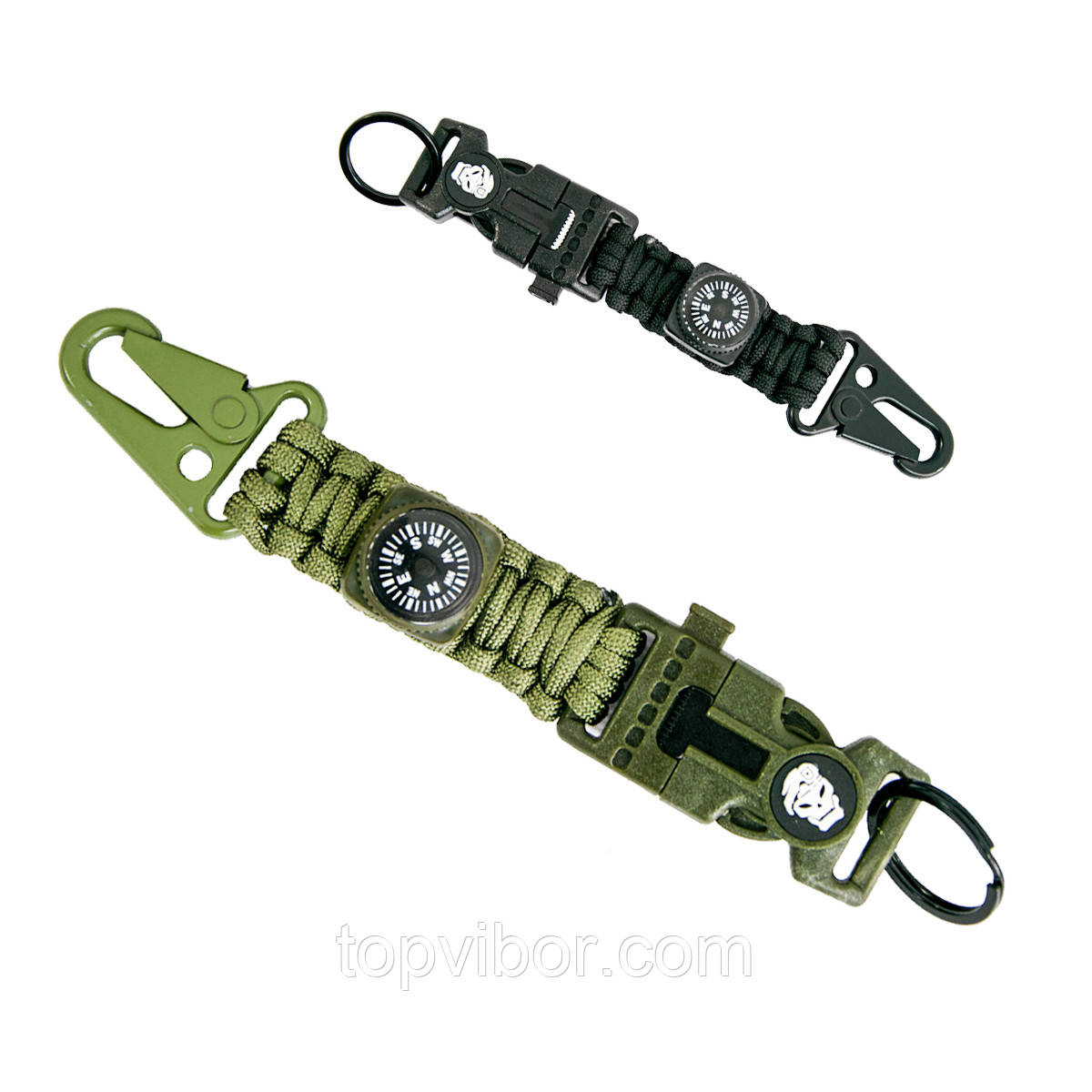 Браслет з паракорду тактичний Paracord Fire Starter Bracelet TY-1619 браслет виживання 4 в 1 (Хакі)