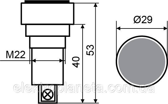 XB2-EH135 Кнопка "Старт" зелена з фіксацією (NO+NC) A0140010041 - фото 7 - id-p1497528730