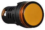Сигнальна арматура лампа індикатор напруги AD22-22DS жовта 220V DC  A0140030081 A0140030081, фото 3