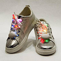 LED Шнурки для взуття нейлонові Coolnice "Веселка"