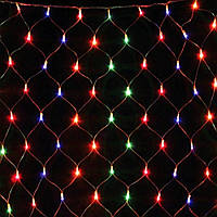 Светодиодная гирлянда сетка 120 LED мультицвет