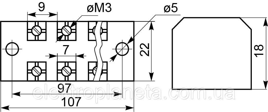 Колодка клемная черная с прозрачной крышкой TB1510 A0130050005 - фото 3 - id-p1491897584