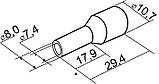 Наконечники трубчасті НТ 25,0-18 коричневі (100 шт.) A0060010011, фото 4