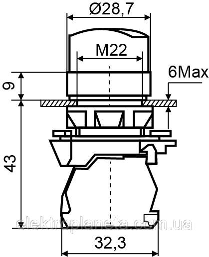 TB5-AK124M5 Кнопка управления красная поворотная двухпозиционная с подсветкой A0140010166 - фото 6 - id-p1491899213