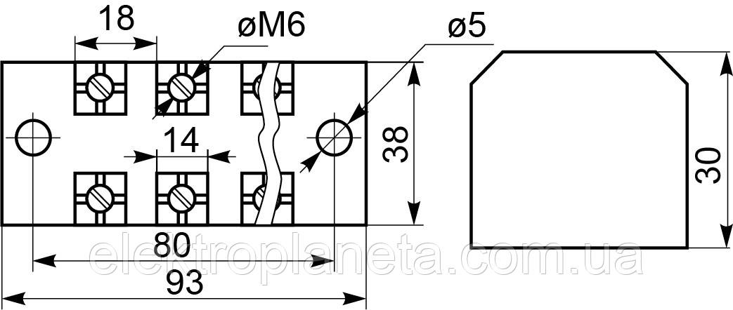 Колодка клемная черная с прозрачной крышкой TB6004 A0130050023 - фото 3 - id-p1491893853