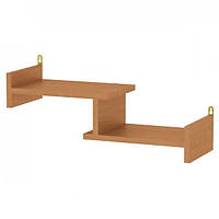 Полиця навісна на стіну MebelProff П-13, книжкова полиця, декоративна полиця в кімнату, будинок. Вільха