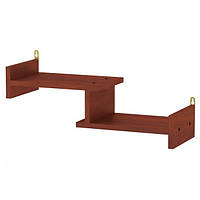 Полиця навісна на стіну MebelProff П-13, книжкова полиця, декоративна полиця в кімнату, будинок. Яблуня