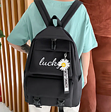 Рюкзак жіночий сумки пенал Комплект чорний 250G, фото 2