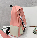 Рюкзак жіночий сумки пенал Комплект чорний 250G, фото 3