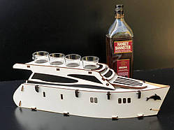 Мінібар "Яхта" подарунок для прихильників моря, підставка під алкоголь, подарунок море відпочинок