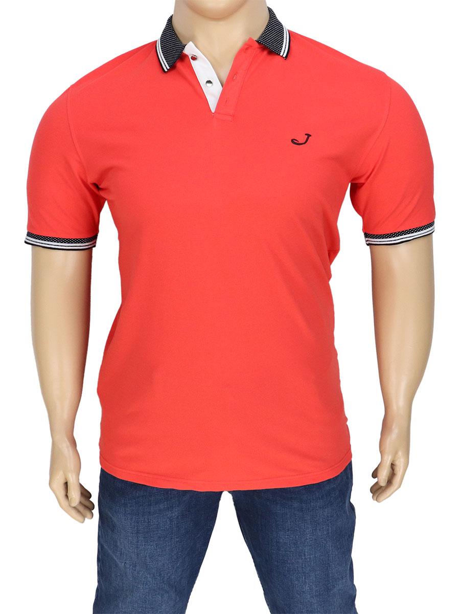 Яскрава чоловіча теніска Jacob Cohen 2021 Coral в великому розмірі, фото 1