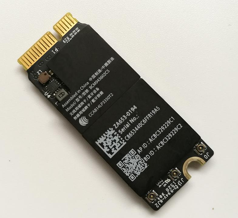 Wi-fi+BT модуль для Apple A1398 A1425 A1502 (BCM943602CS) 802.11 b,g,n,ac 1750 Mbps 2,4 GHz/ 5GHz! б/в