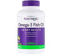 Рыбий жир (Omega-3 Fish oil) 1000 мг 150 капсул со вкусом лимона