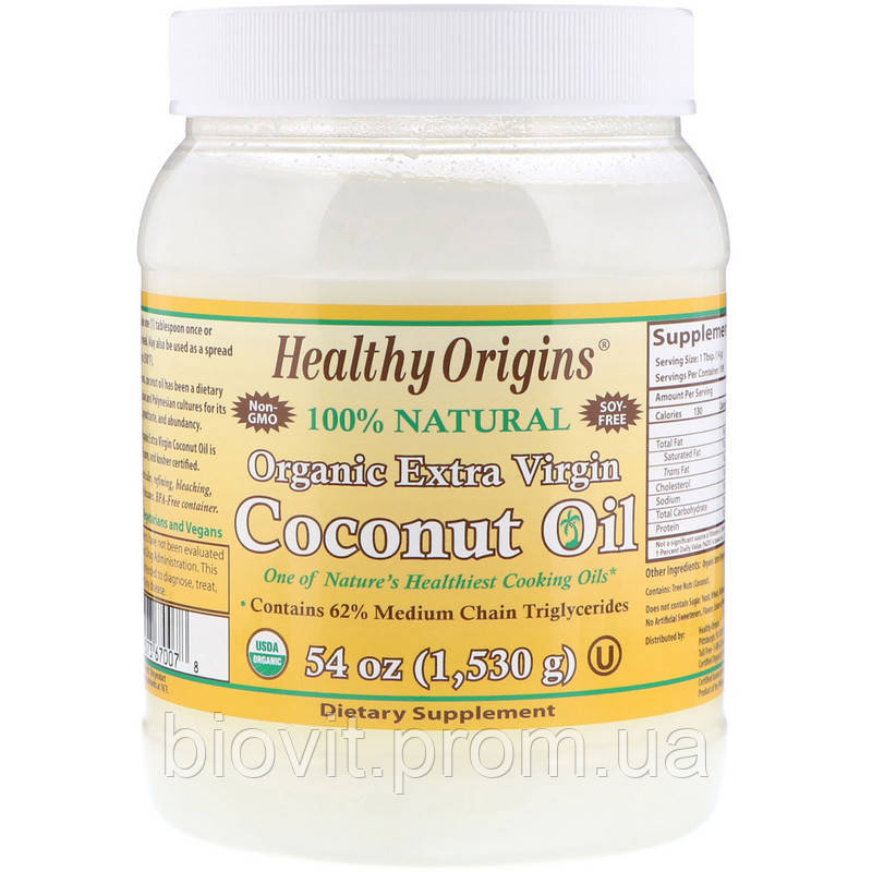 Кокосова олія Coconut Oil органічна 1530 г