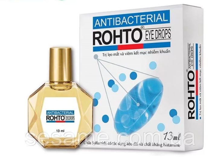 Капли для глаз с антибактериальным эффектом ,глазные капли V.Rohto 13ml