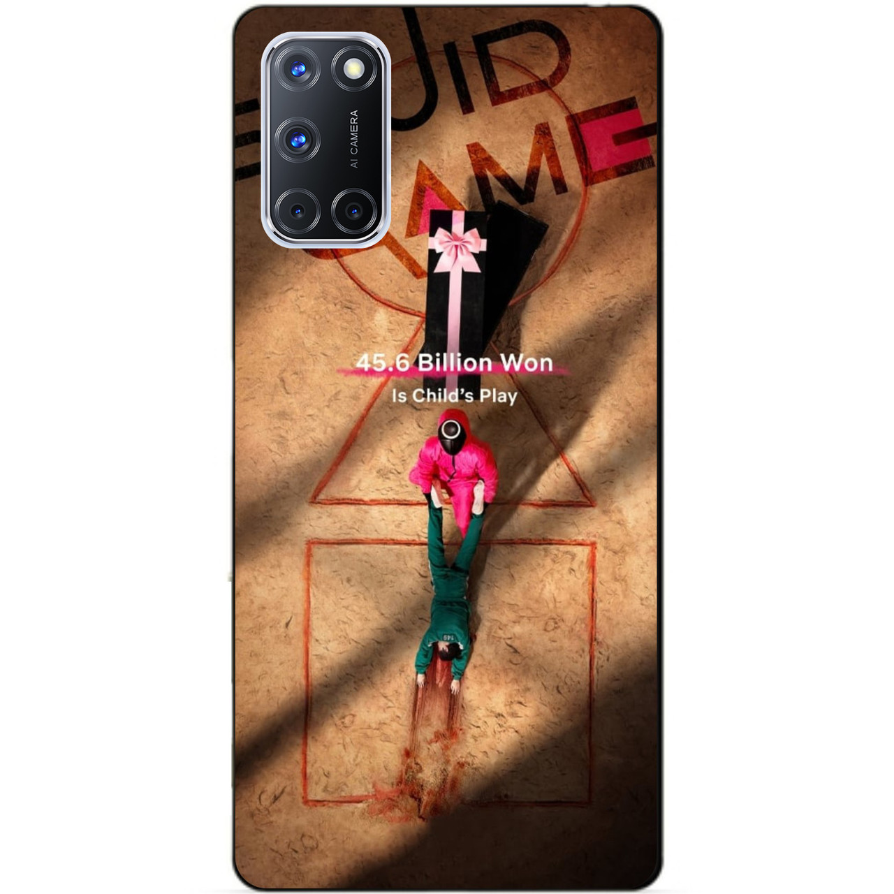 Силіконовий бампер чохол для Oppo A72 з малюнком Гра в кальмара