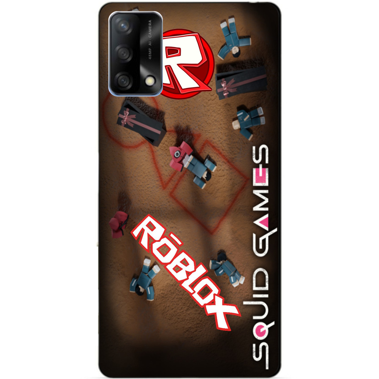 Силіконовий бампер чохол для Oppo A74 Roblox гра в кальмара