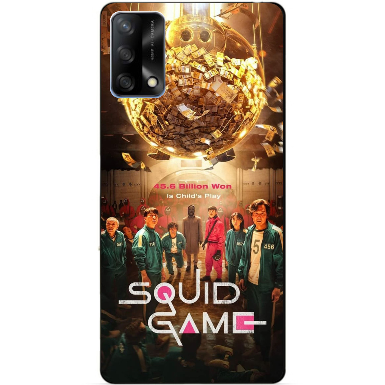 Силіконовий бампер чохол для Oppo A74 з картинкою Гра в кальмара