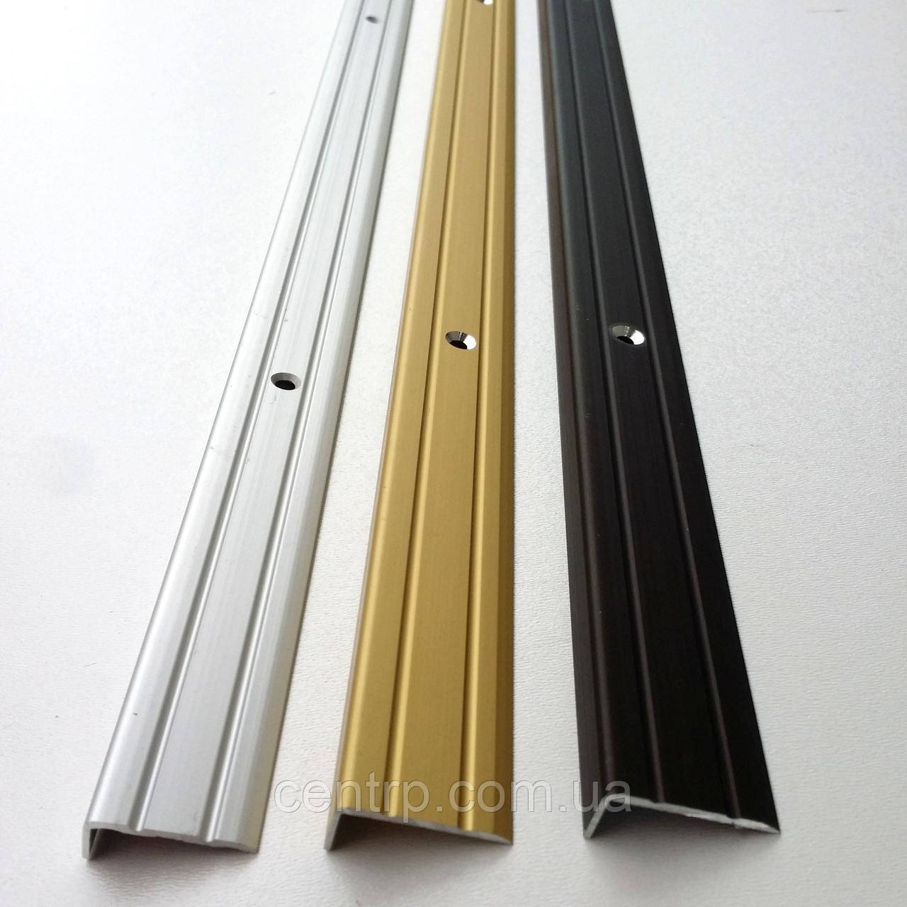 Угловой лестничный алюминиевый порожек 24*10. УЛ 120 анод: продажа ...