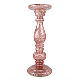 Скляний новорічний свічник з LED-підсвіткою "Закат" 32 см, фото 4