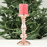 Світний скляний новорічний свічник LED "Закот" 27 см, фото 3