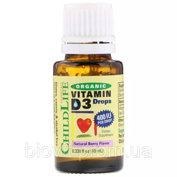 Рідкий вітамін D3 (Organic Vitamin D3 Drops) 400 MО