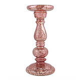 Світний скляний новорічний свічник LED "Закот" 27 см, фото 4