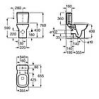 Унітаз підлоговий Roca Debba унітаз компакт пристінний унітаз керамік окремостоячий унітаз підлоговий у ванну, фото 10