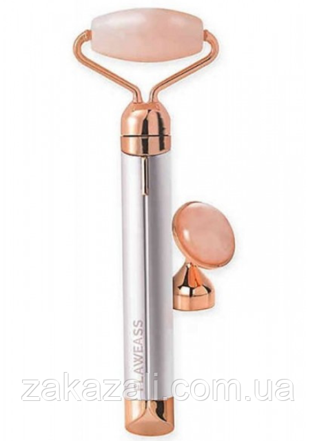Електричний масажер ролик для обличчя 2 насадки вібромасар Flawless Contour F337