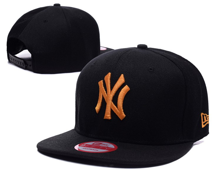 Кепка Snapback New York Yankees NY MLB Нью-Йорк Янкіз Чорна з Золотим Лого