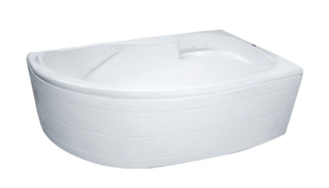 Акрилова кутова ванна 150*100*55 см (в комплекті опора та фронтальна панель) правобічна