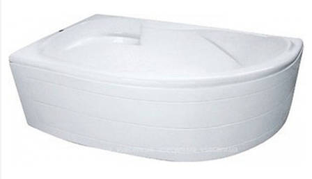 Акрилова кутова ванна 150*100*55 см (в комплекті опора та фронтальна панель) лівобічна, фото 1