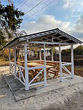 Дерев'яна альтанка 3 на 4 м, розбірна (на 14-16 осіб), фото 4