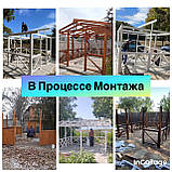 Дерев'яна альтанка 3 на 4 м, розбірна (на 14-16 осіб) "Дельта", фото 10