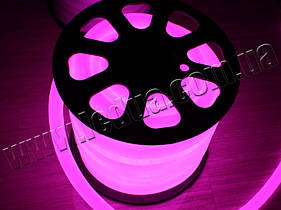 Світлодіодний неон 2835-120led-10mm-220V, IP68 рожевий