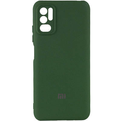 Чехол Silicone Cover My Color Full Camera (A) для Xiaomi Redmi Note 10 5G / Poco M3 Pro Full camera, Зелений / Dark green