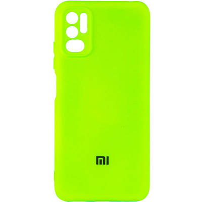 Чехол Silicone Cover My Color Full Camera (A) для Xiaomi Redmi Note 10 5G / Poco M3 Pro Full camera, Салатовий / Neon Green