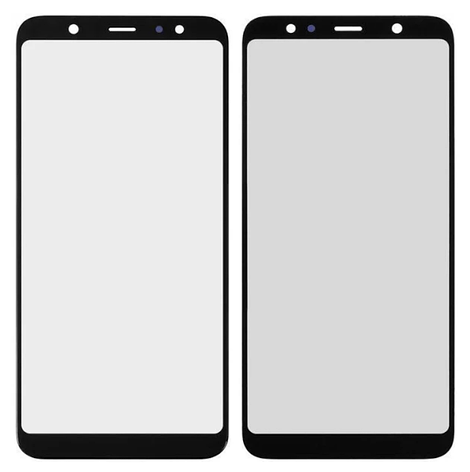 Скло дисплея для Samsung A605F Galaxy A6+ 2018, чорне, з OCA-плівкою, фото 1