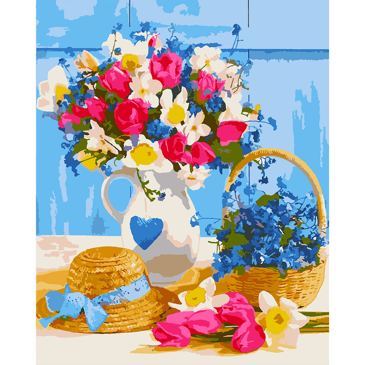 Набір, картина за номерами "Чудовий букет", 40*50 см., SANTI