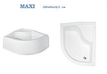 Душовий піддон MAXI R 120х85х40 BESCO PMD PIRAMIDA правобічний з ніжками, фото 3