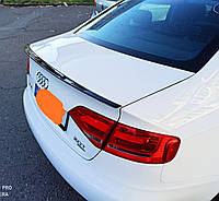 Спойлер Audi A4 B8 (07-12) тюнинг сабля (пластик, черный глянц)