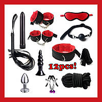12 предметов Набор БДСМ для секса комплект садомазо секс игрушек игрушки BDSM для пары взрослых
