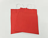 Пакет із ручками паперовий 28*19*11,5 КРАСНИЙ (25 шт.), фото 3