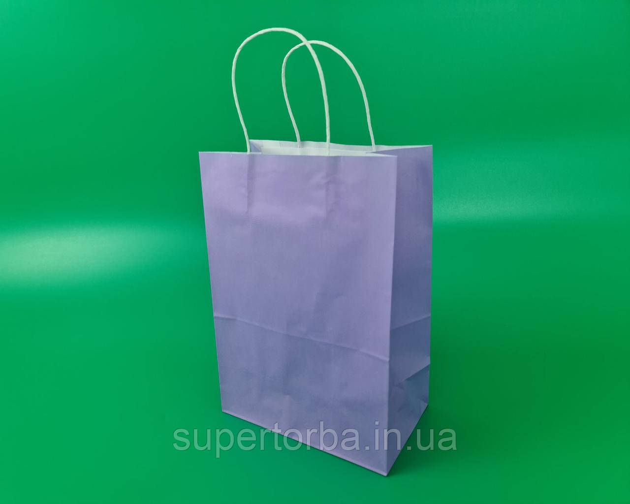 Пакет із ручками паперовий 28*19*11,5 ЛАВАНДА (25 шт.), фото 1