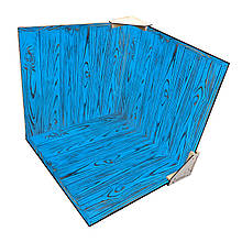 Дерев'яний 3D фотофон Блакитний фактурний зі старовиною