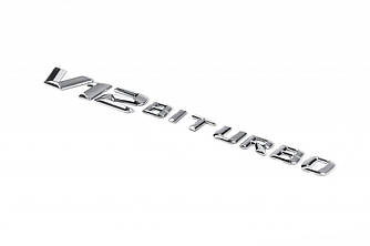 Напис V12 Biturbo (хром) для Mercedes A-сlass W177 2018↗ рр.