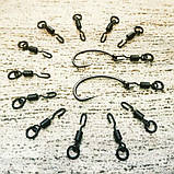 Вертлюг з кільцем "Spiner Swivel" для коропового оснащення "Ronnie Rig" Carp Fishing, фото 4