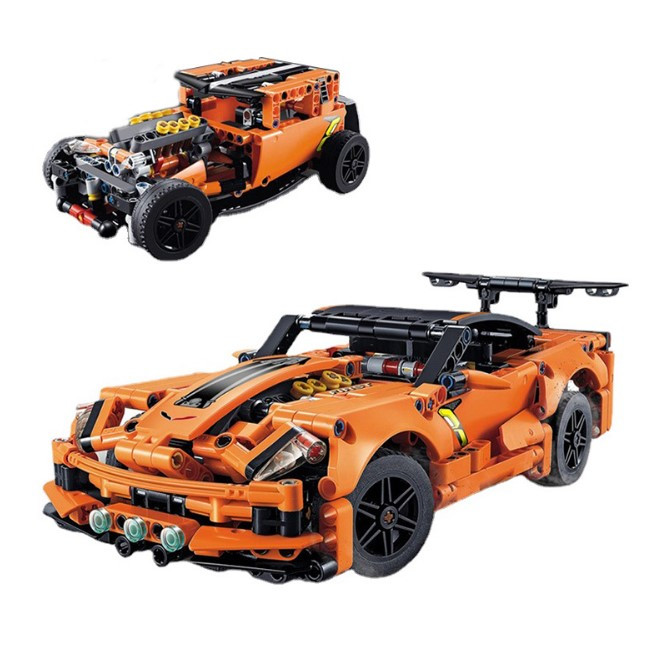 Конструктор спортивна машина 2 в 1, 593 деталі, Jisi Bricks 13384, фото 1
