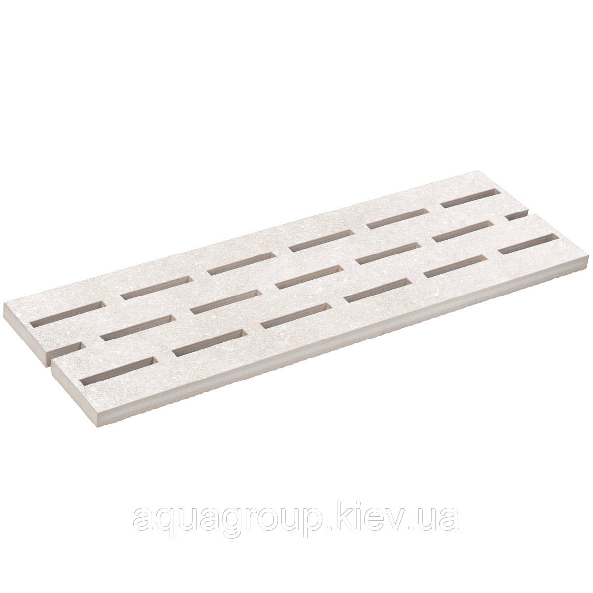Aquaviva Переливна решітка Aquaviva Granito Light Gray, 595x195x20 мм